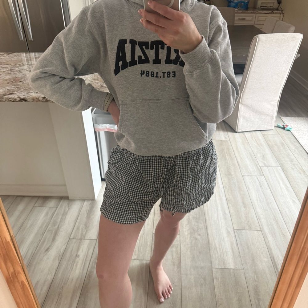 A New Day Black White Gingham Pull On Shorts Size Large - Picture 2 of 7